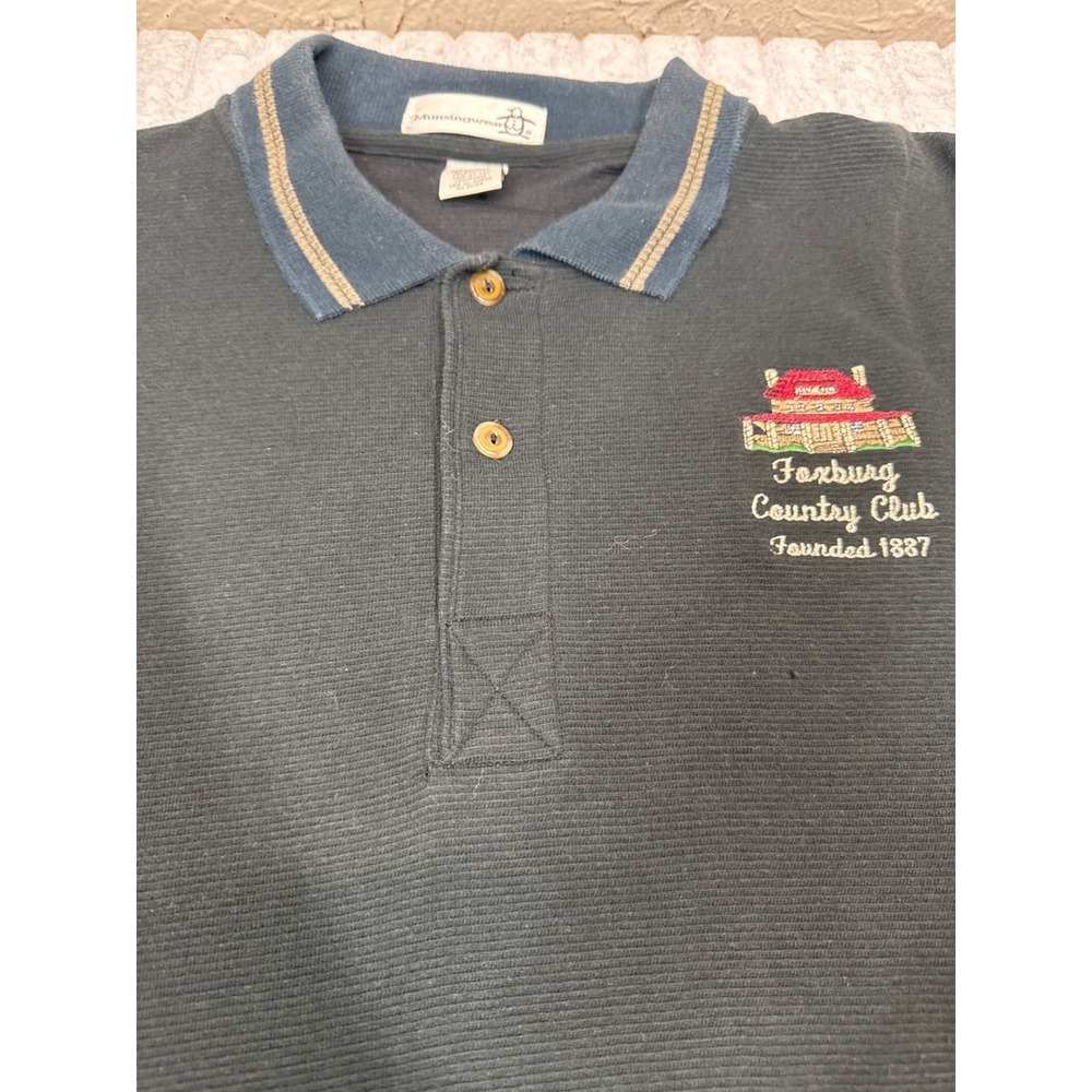 Munsingwear Penguin Mens XL Polo Shirt Foxburg Country Club‎ Embroidered Green